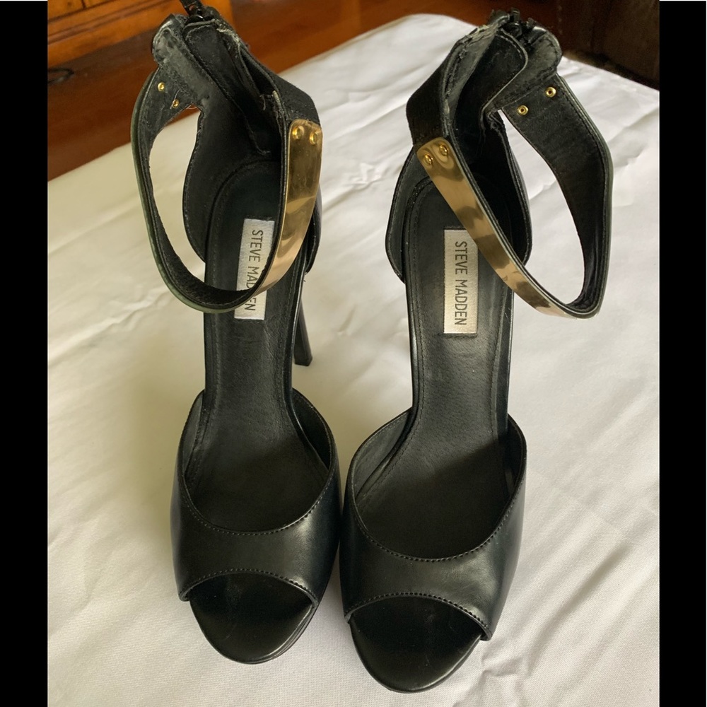 Black Peep Toe Platform - image 1
